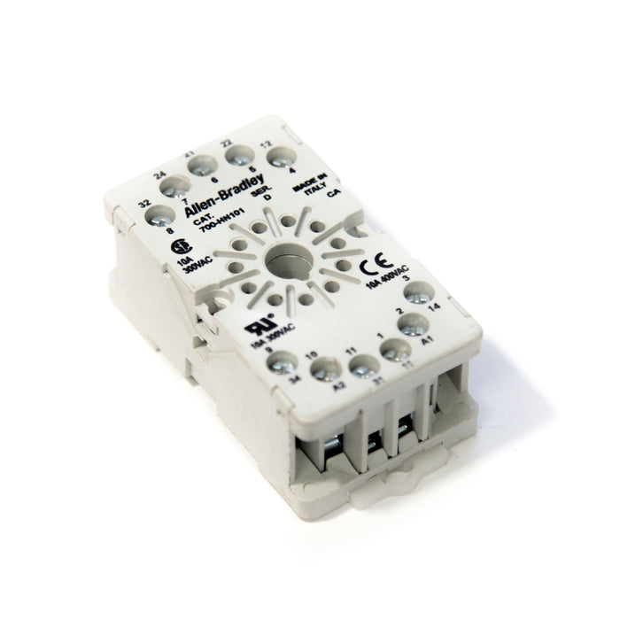 Allen Bradley 700-HA33A1 & 700-HN101 Tube Base Relay with PIN Terminal and DIN Rail Mounting Socket